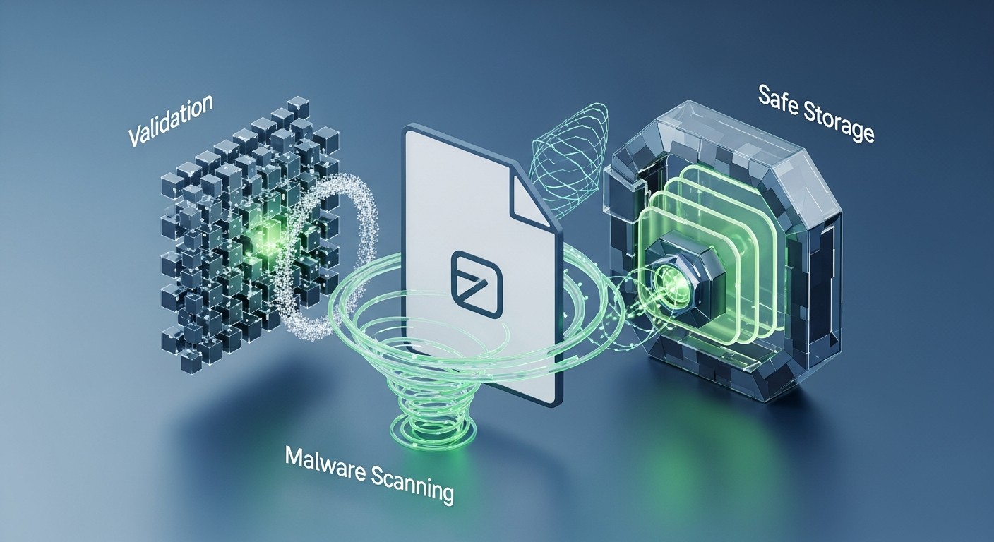Securing File Uploads in Web Applications: Validation, Malware Scanning, and Safe Storage