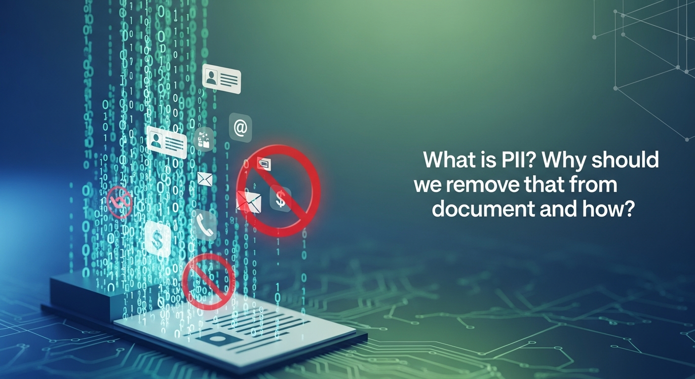 What is PII? Why should we remove that from document and how?